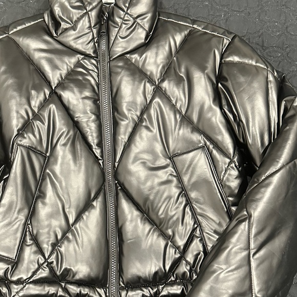 BLACK SHINE PUFFER JACKET - Picture 2 of 2